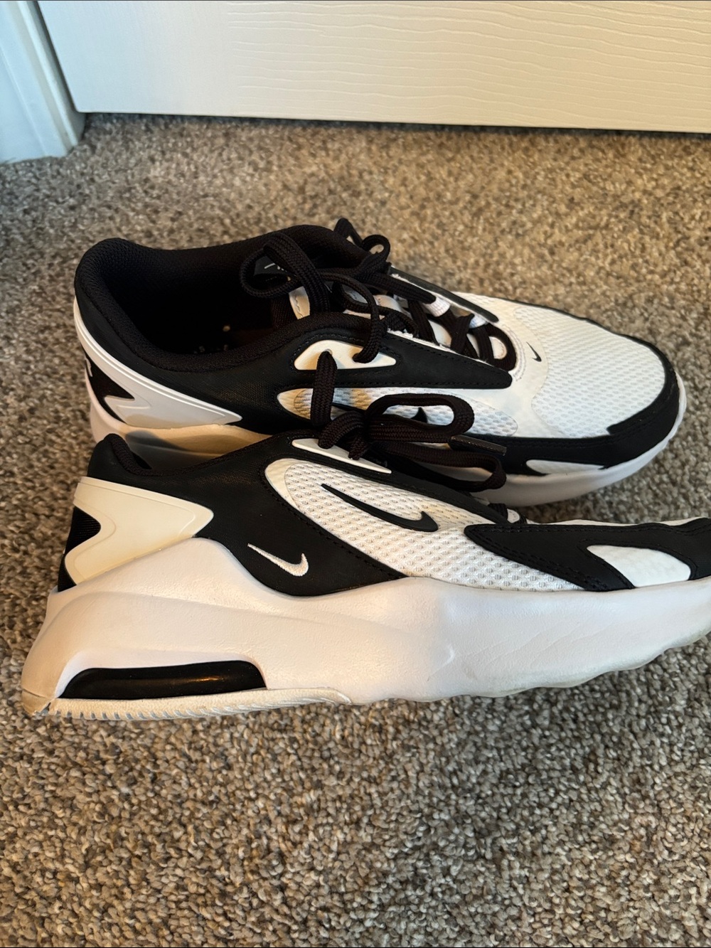 Nike Air Max Bolt  Black and White Athletic Sneakers